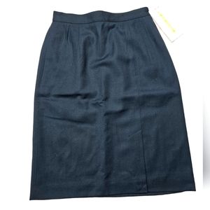 NWT Liz Claiborne Pure Wool Pencil Skirt with Zip and Button Petite Size 2P